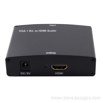 VGA+R/L to HDMI Scaler Converter
